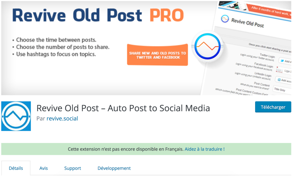 Plugins WordPress indispensables Revive OldPost