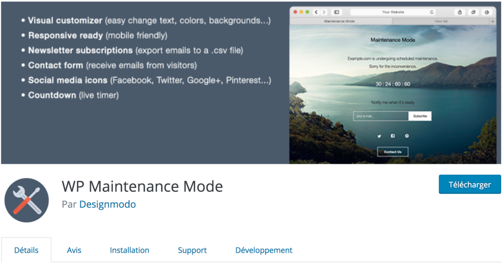 Plugins WordPress indispensables WP Maintenance Mode