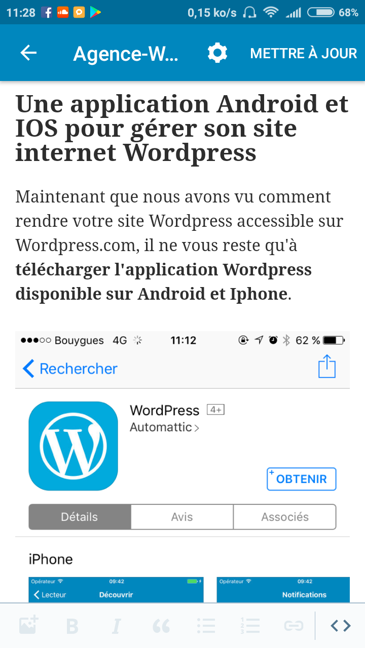 Gérer son site internet WordPress depuis son smartphone